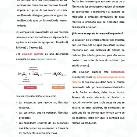 Estequiometría — ecuaciones químicas